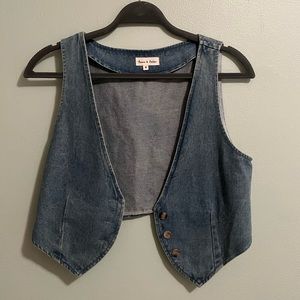 Aaron and Amber denim vest size S.